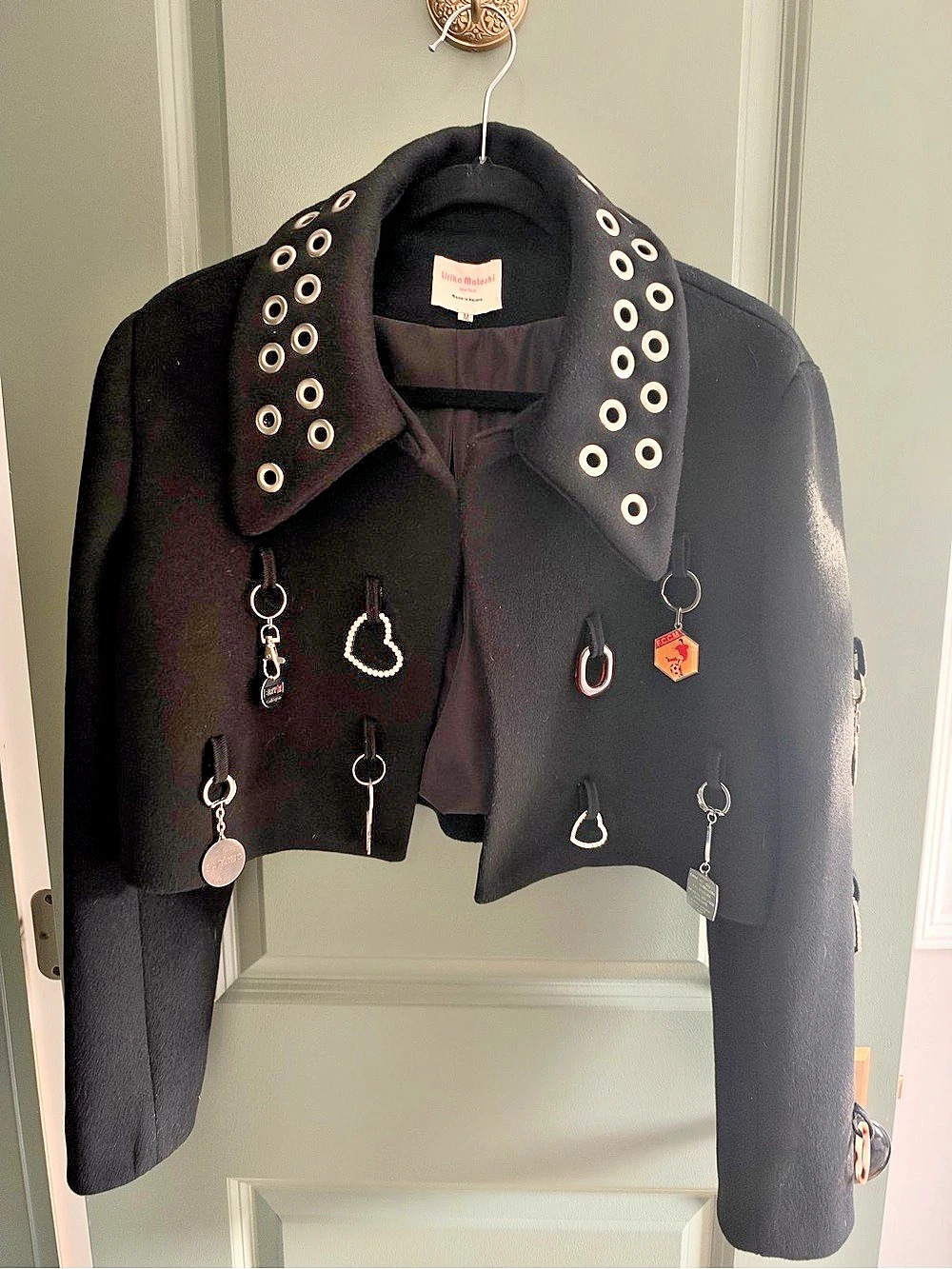 Ririka Matoshi Motel Jacket Black Eyelet Charm Jacket Size Medium Like New
